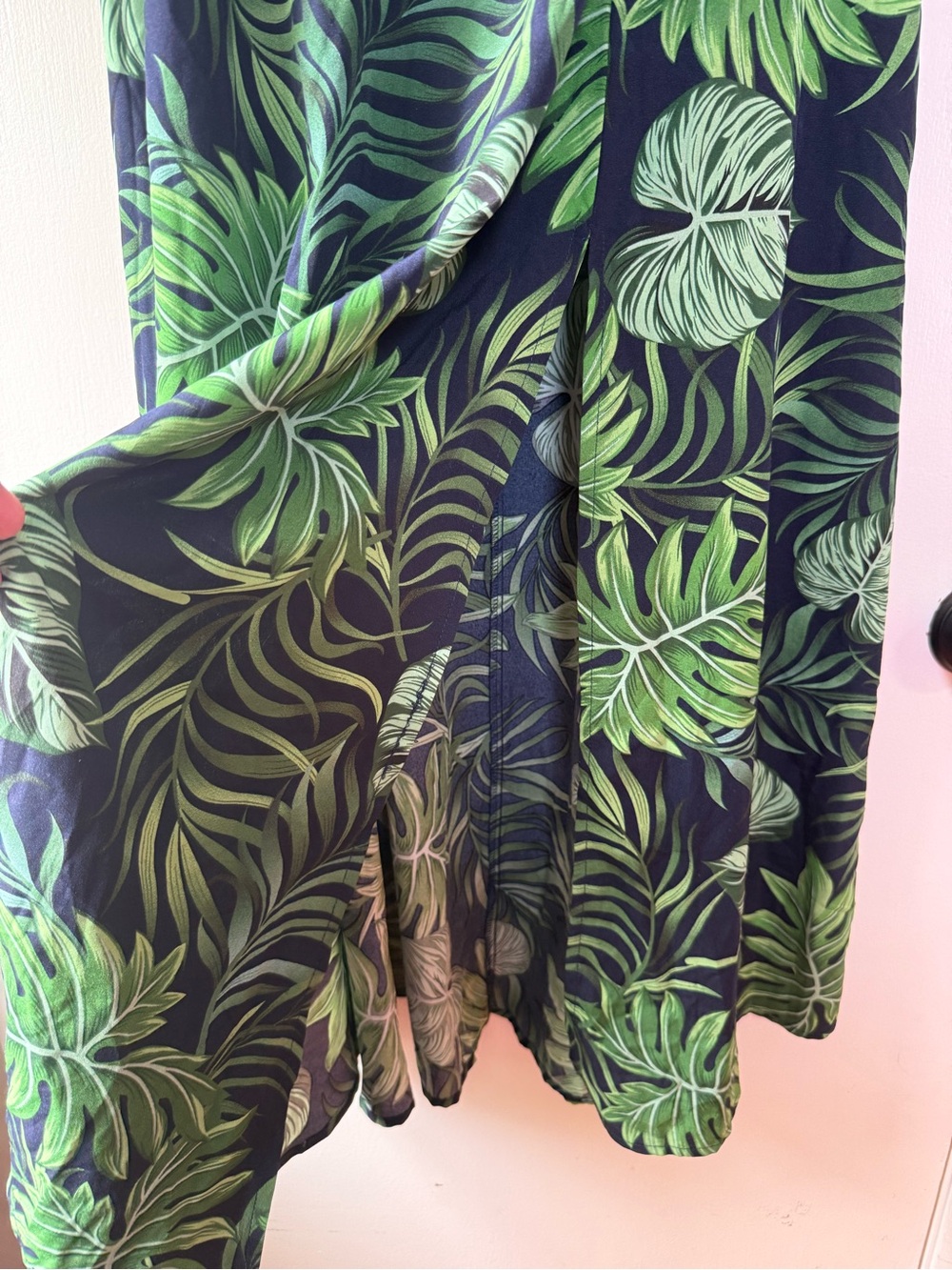 Cupshe Margot Tropical Palm Green Maxi Dress Resortwear Vacation Flirty Coquette - Picture 8 of 12
